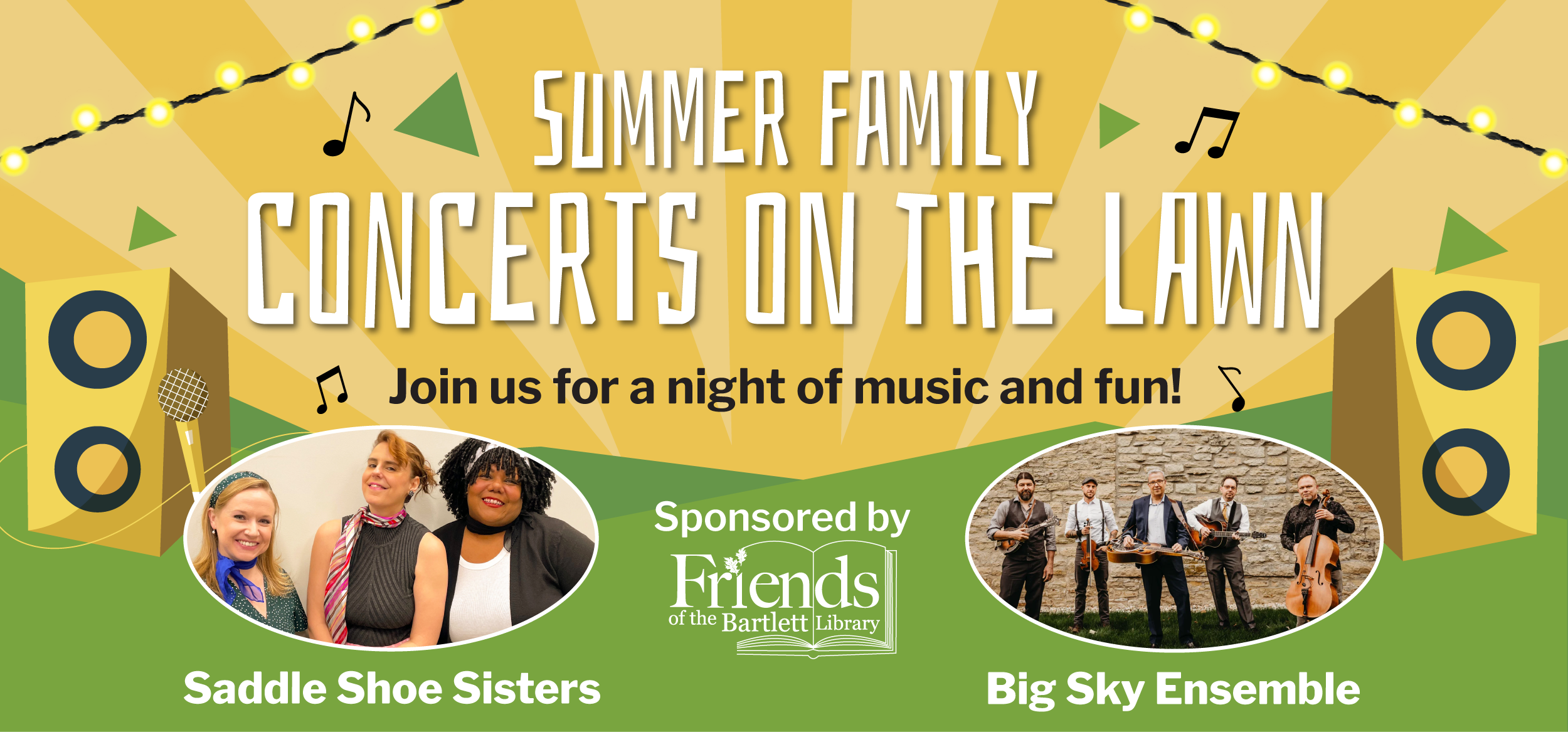 Learn more about the Bartlett Library's Concert on the Lawn.
