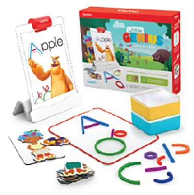 Osmo: Little Genuis Starter Kit box and contents of the box spread out