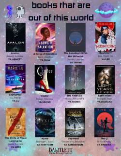 list of book covers on a space background 
