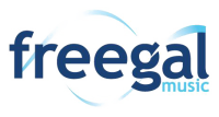 Freegal Music dark and light blue text logo