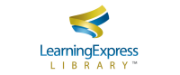 Learning Express blue and yellow text and ribbons