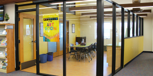 The art room located in youth services