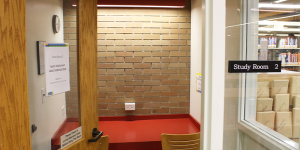 One of the library's individual study rooms.